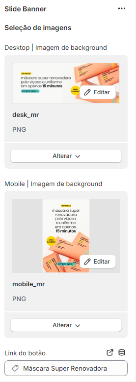 Configuração Slider 1