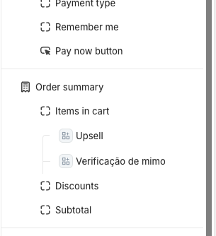 Config upsell checkout